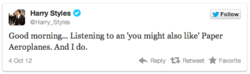 Harry Styles Tweet